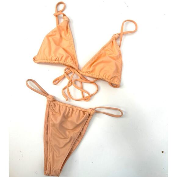 La Hana x Gabi Sullivan Peach Bikini Set - Picture 1 of 6